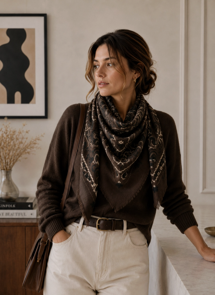 Lineta Kiki Large Woolen Square Bandana