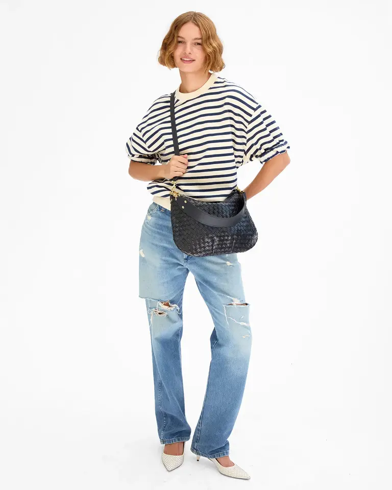 Clare V. Moyen Messenger Woven Diagonal