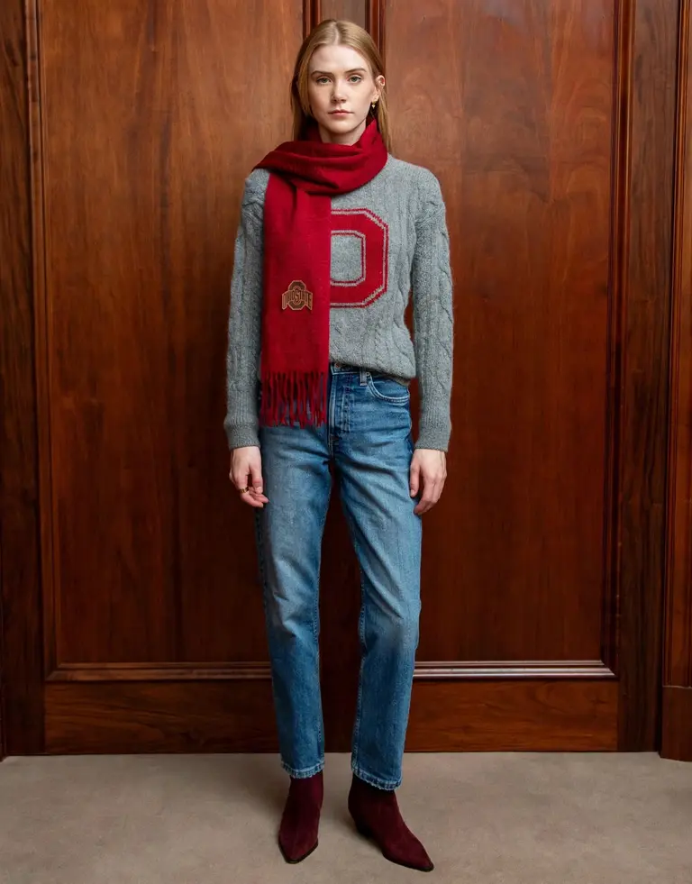 Collegiate Knitwear OSU Balmoral Cashmere Scarf