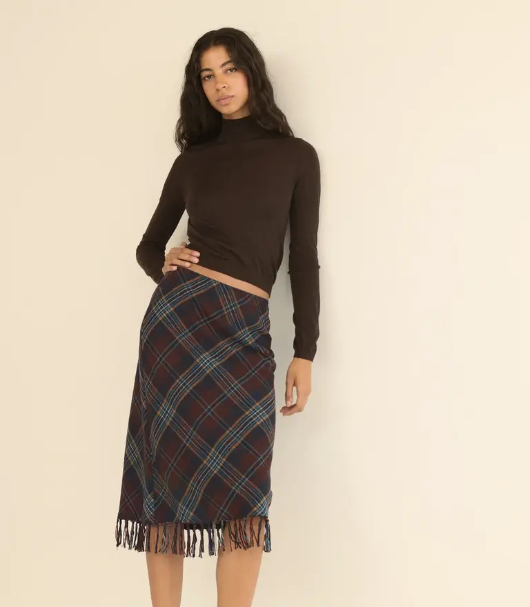 Dôen Elowette Knotted Fringe Skirt