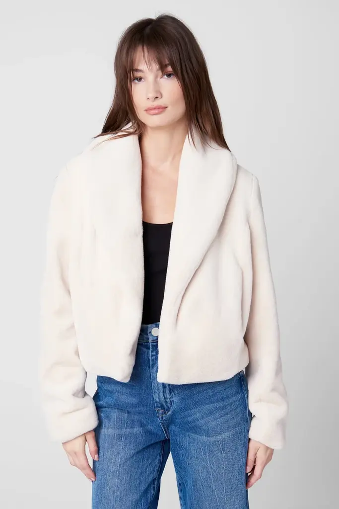 BlankNYC Collarless Fur Jacket