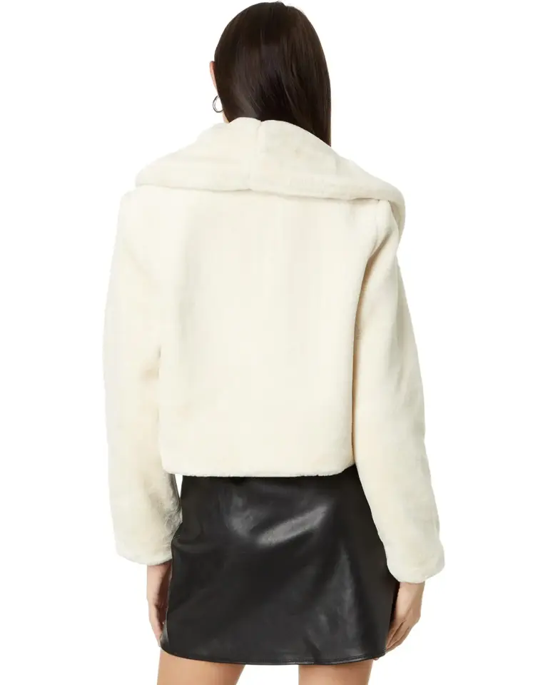 BlankNYC Collarless Fur Jacket