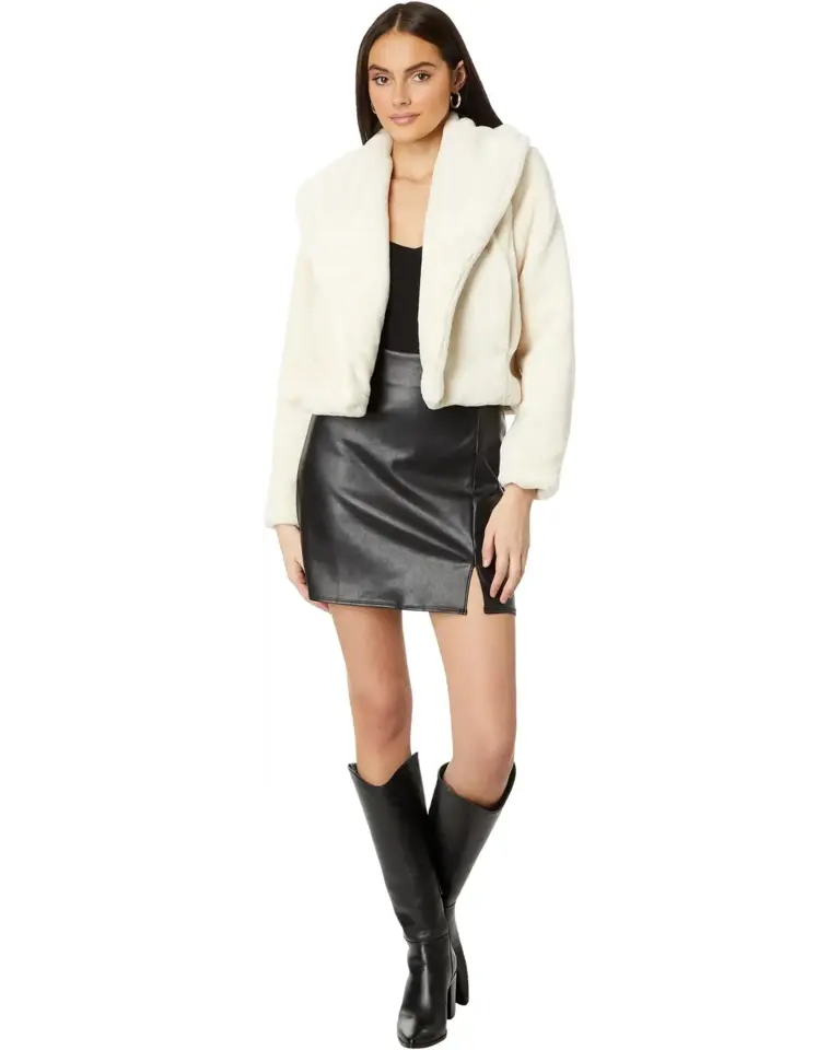 BlankNYC Collarless Fur Jacket