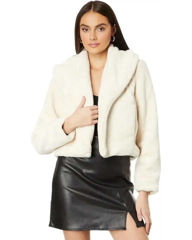 BlankNYC Collarless Fur Jacket