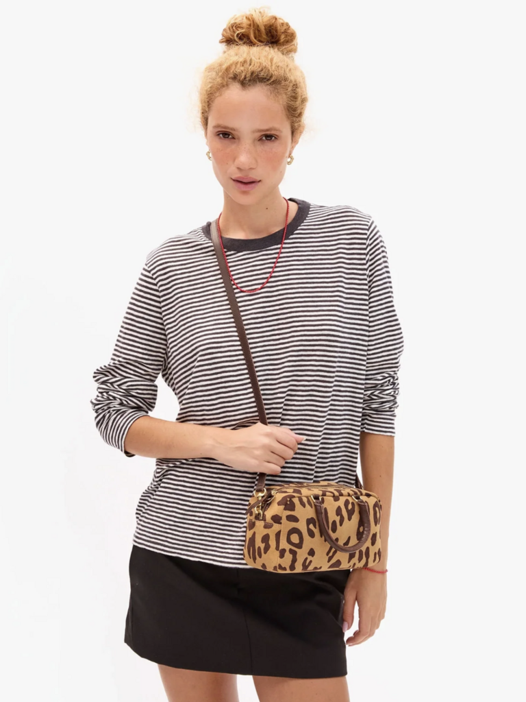 Clare V. Petite Claudine Pablo Cat Suede