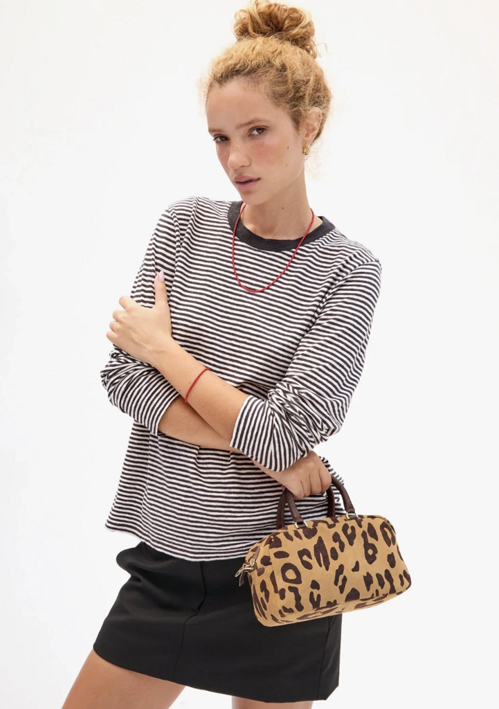 Clare V. Petite Claudine Pablo Cat Suede