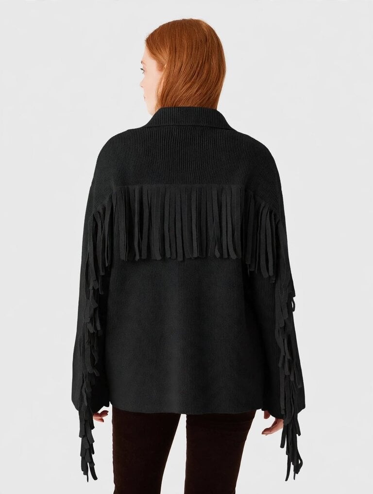 The Great The Western Fringe Sweater Jacket