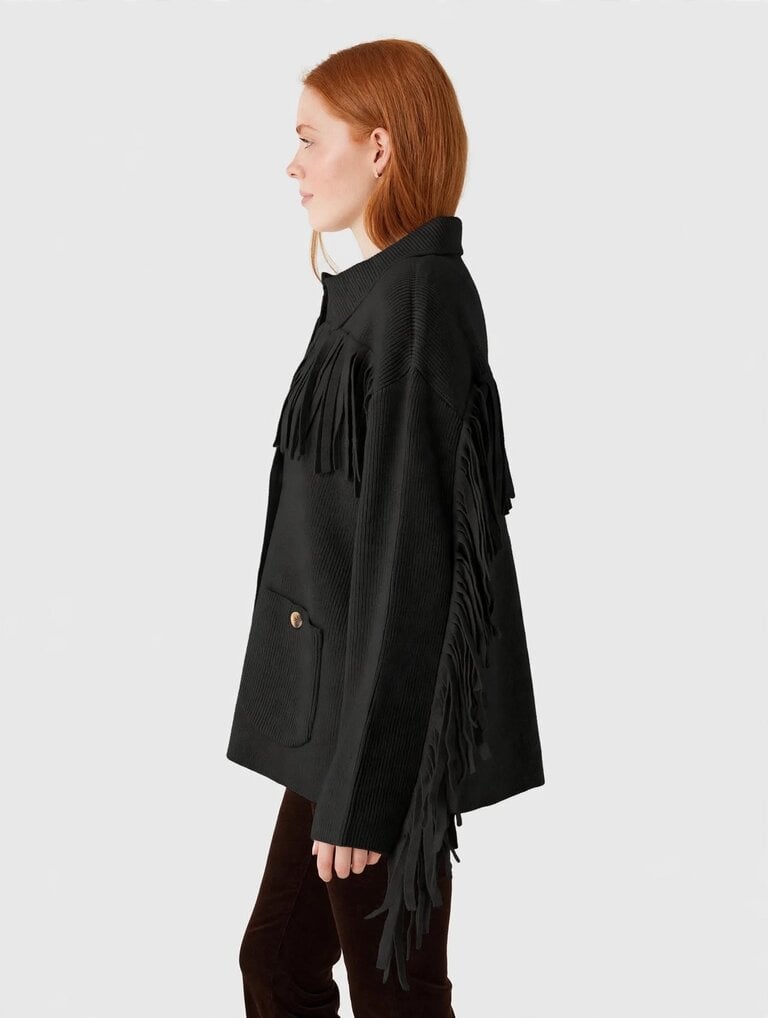 The Great The Western Fringe Sweater Jacket