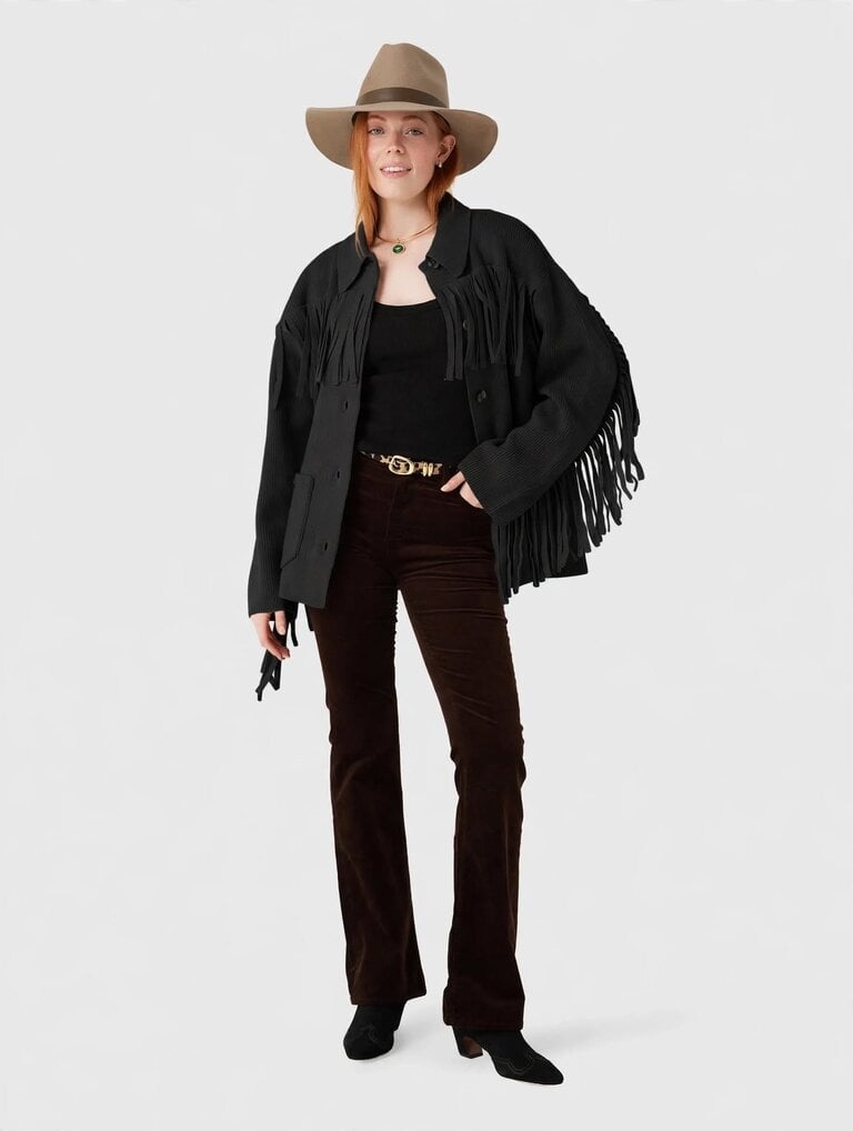 The Great The Western Fringe Sweater Jacket