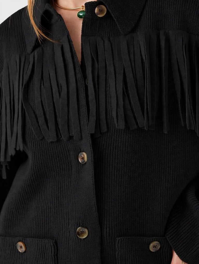 The Great The Western Fringe Sweater Jacket