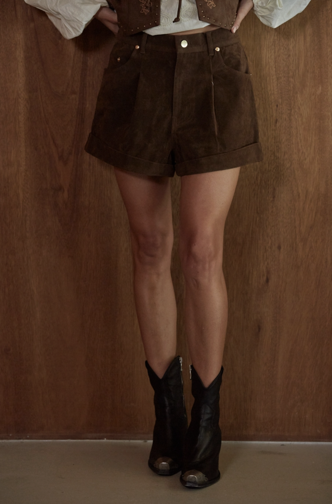 By Together Faux Suede Shorts