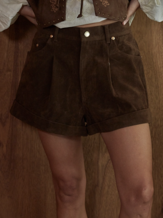 By Together Faux Suede Shorts