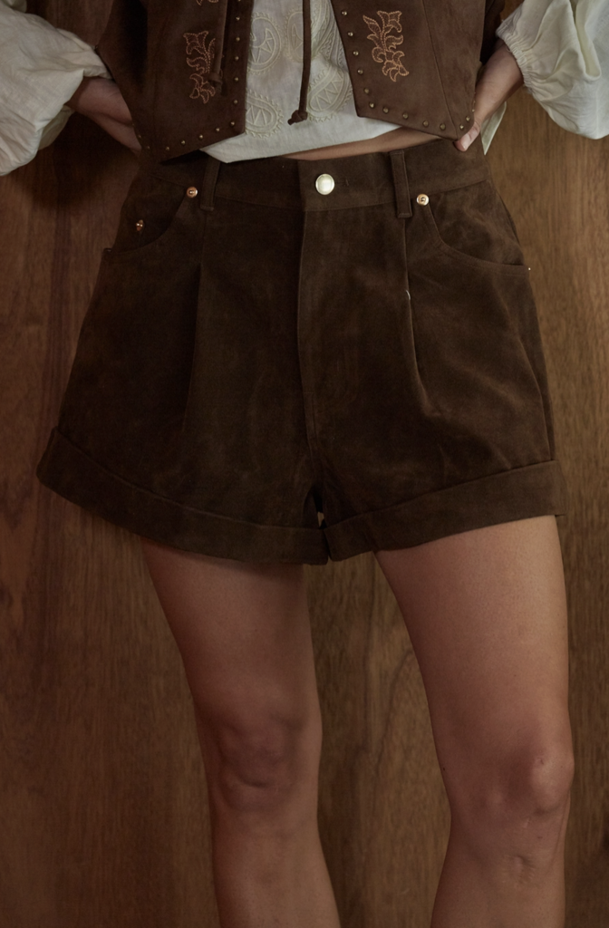 By Together Faux Suede Shorts