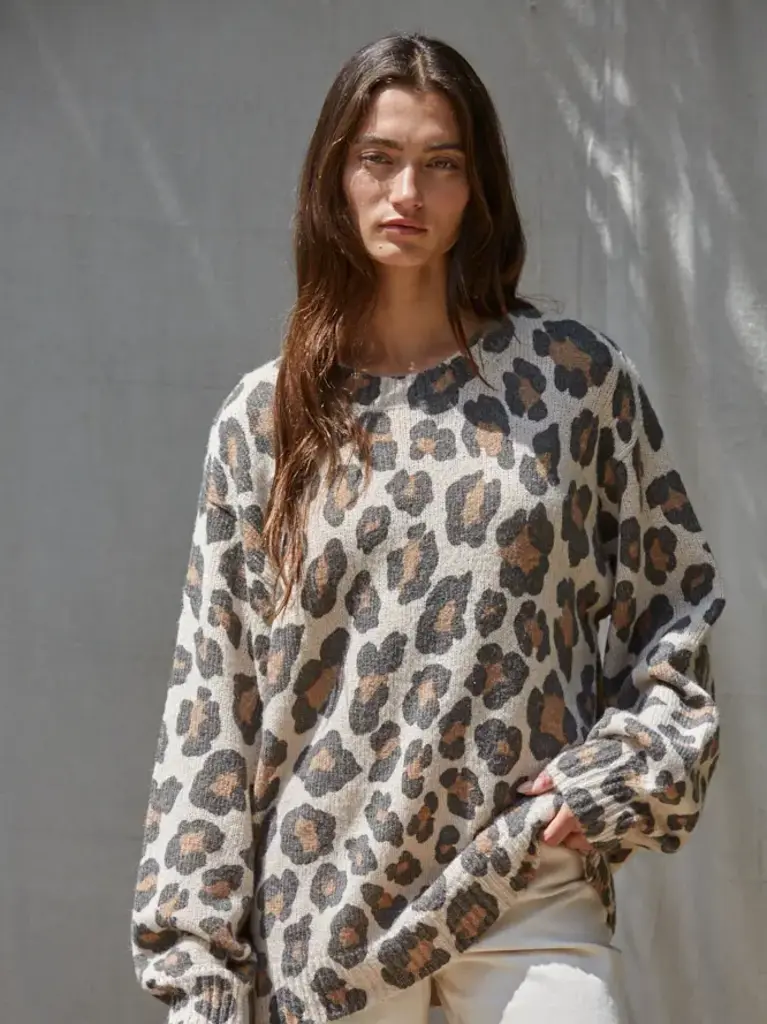 By Together Crew Leopard Sweater