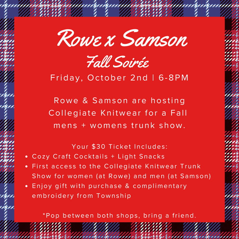 Rowe x Samson Fall Soirée