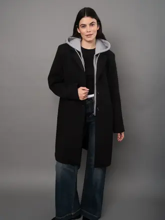 RD STYLE | HEDGE Despina Scuba Hooded Car Coat
