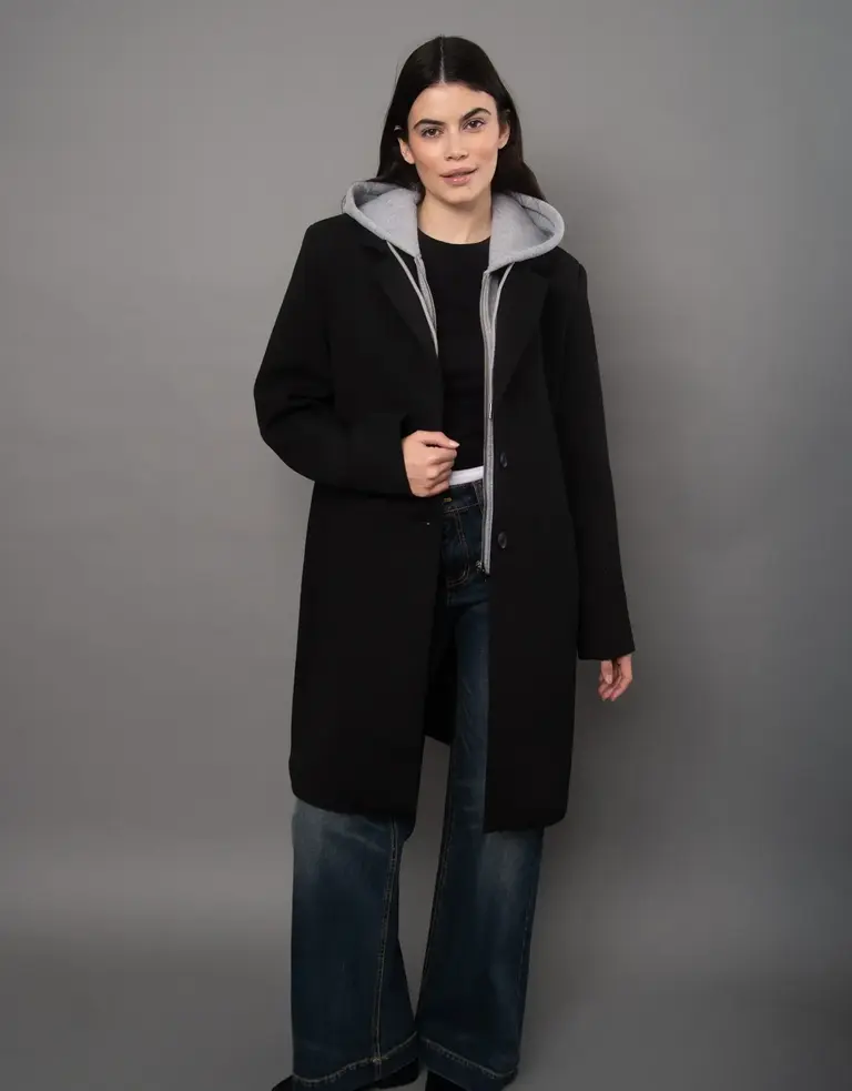 RD STYLE | HEDGE Despina Scuba Hooded Car Coat