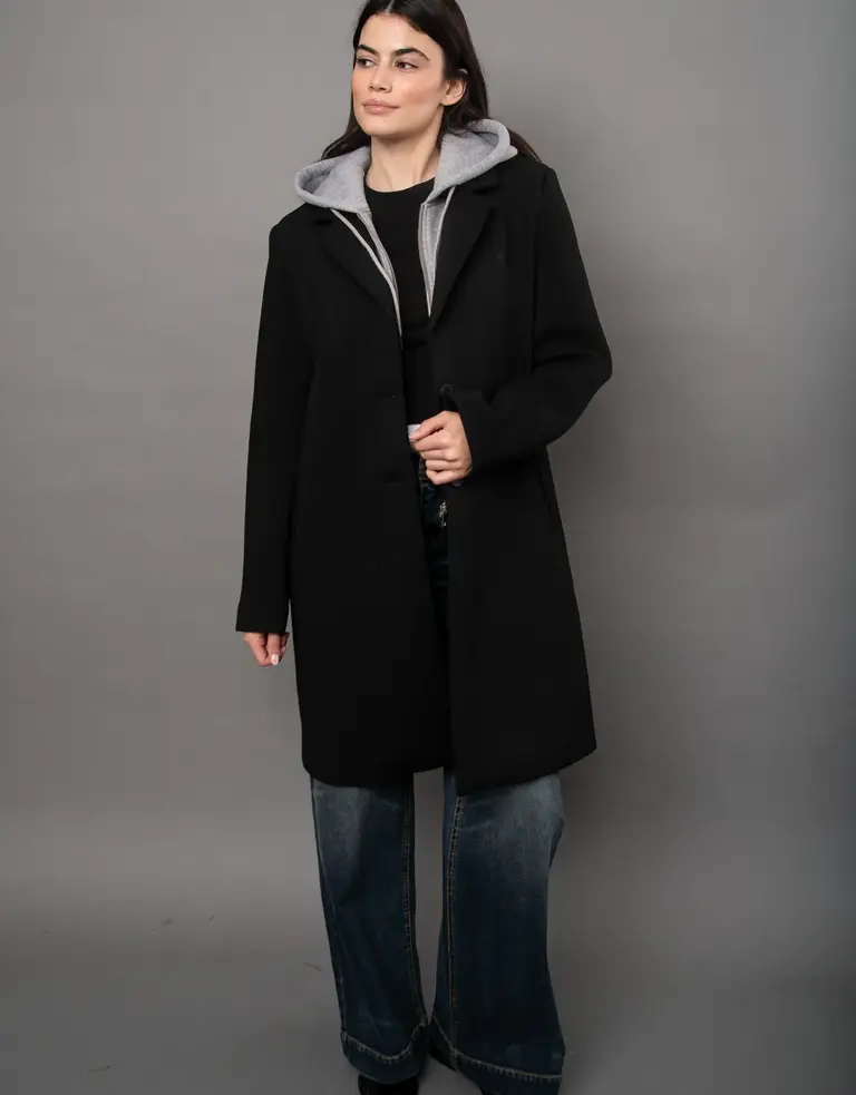 RD STYLE | HEDGE Despina Scuba Hooded Car Coat