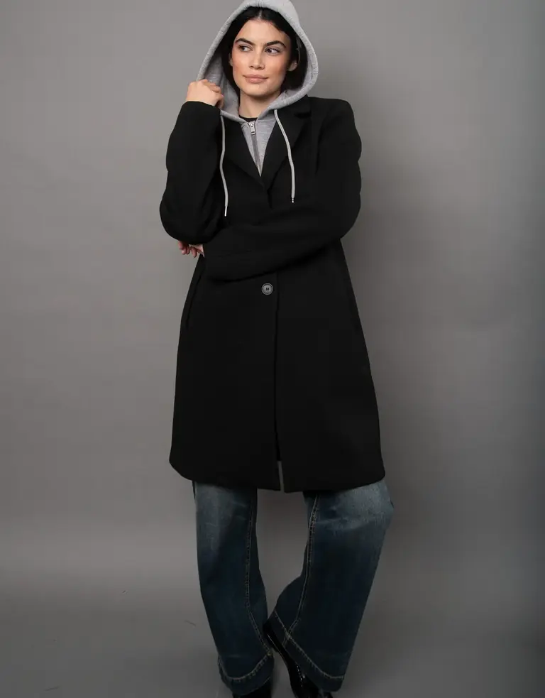 RD STYLE | HEDGE Despina Scuba Hooded Car Coat