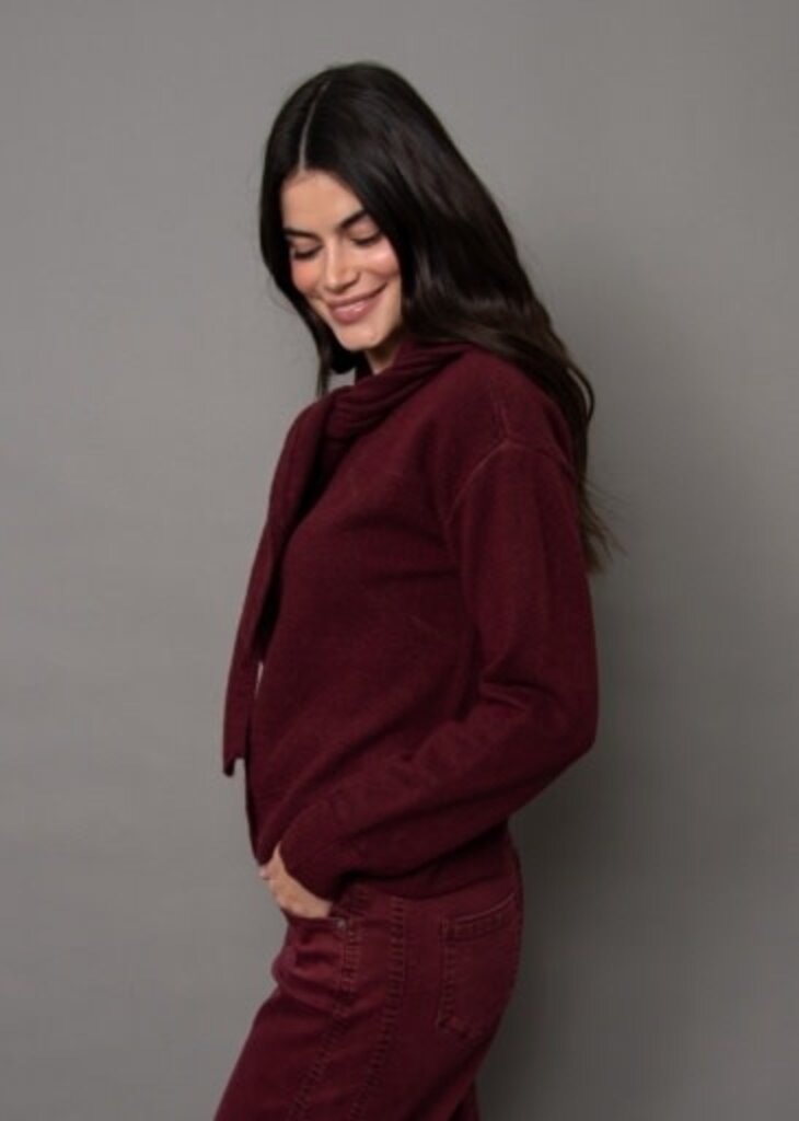 RD STYLE | HEDGE PASHA CARDI WITH SCARF