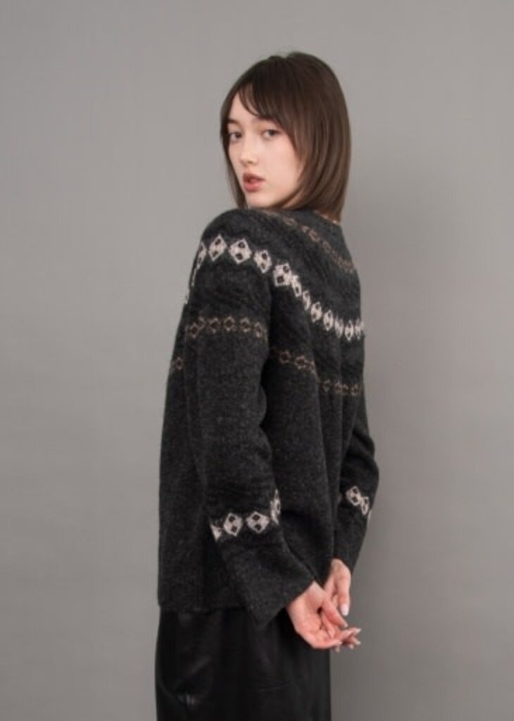RD STYLE | HEDGE Gala Fair Isle Sweater with Scarf