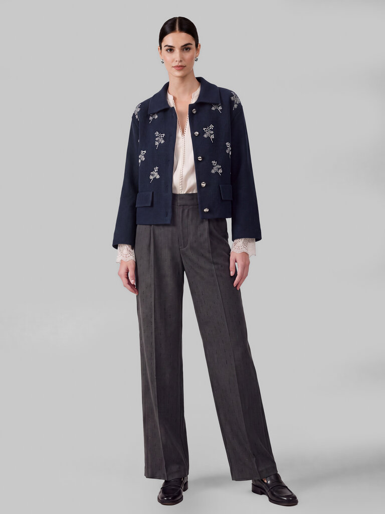 Current Air Floral Beaded Cardigan