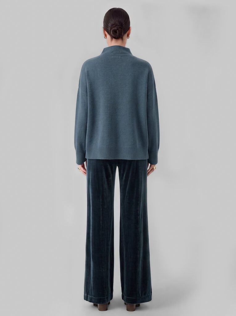 Current Air Mock Neck Ribbed Sweater