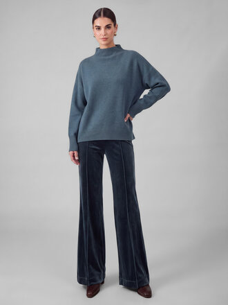 Current Air Mock Neck Ribbed Sweater