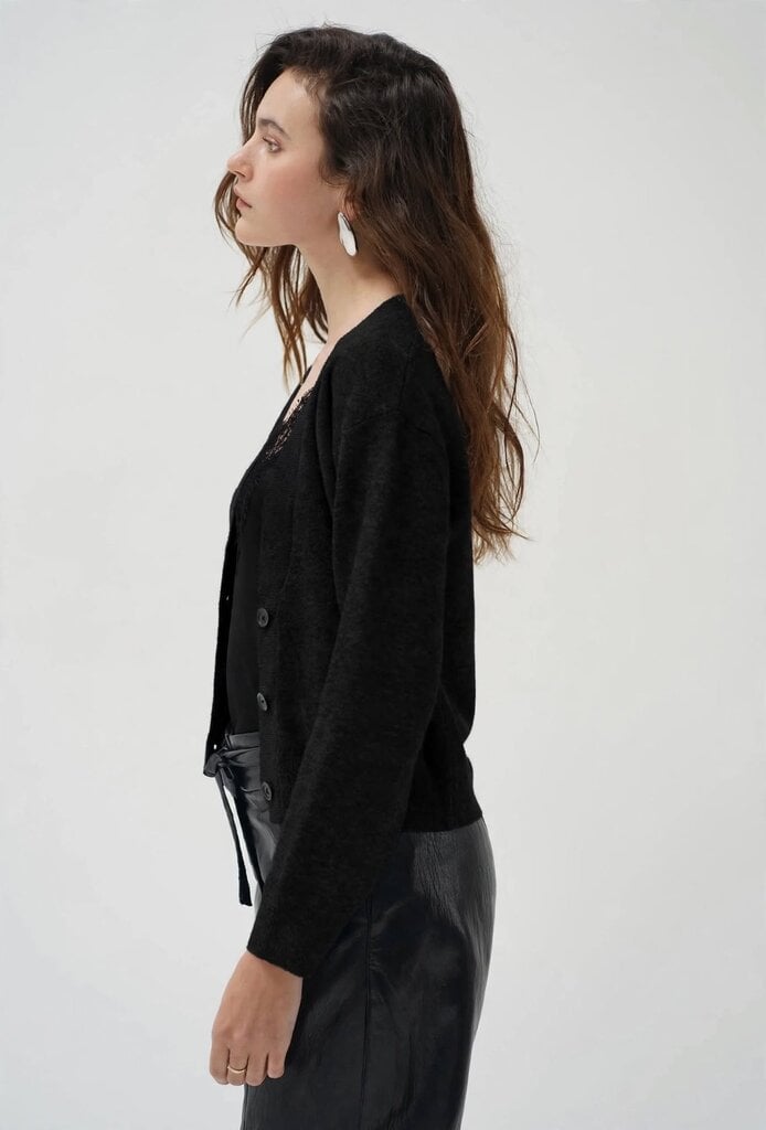 LNA Sterling Lace Trim Sweater
