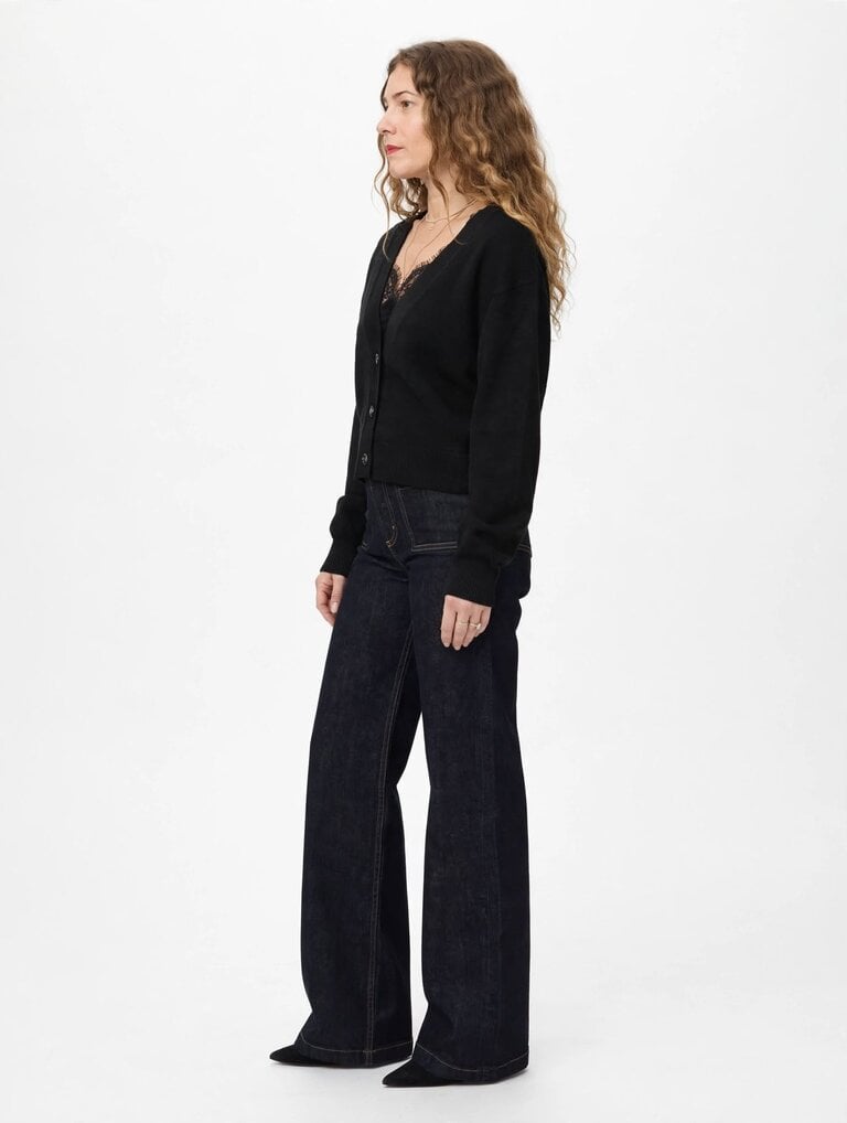 LNA Sterling Lace Trim Sweater
