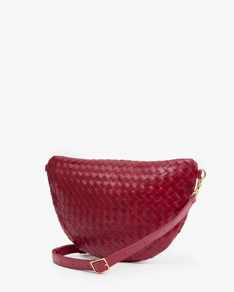 Clare V. Diagonal Woven Grande Fanny