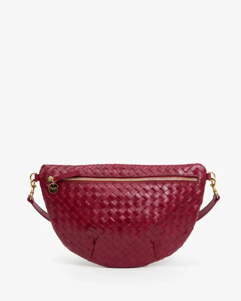 Clare V. Diagonal Woven Grande Fanny
