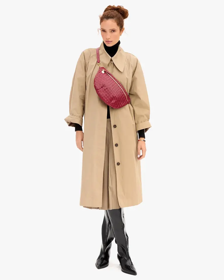 Clare V. Diagonal Woven Grande Fanny