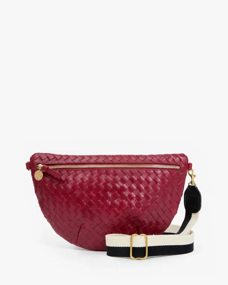 Clare V. Diagonal Woven Grande Fanny