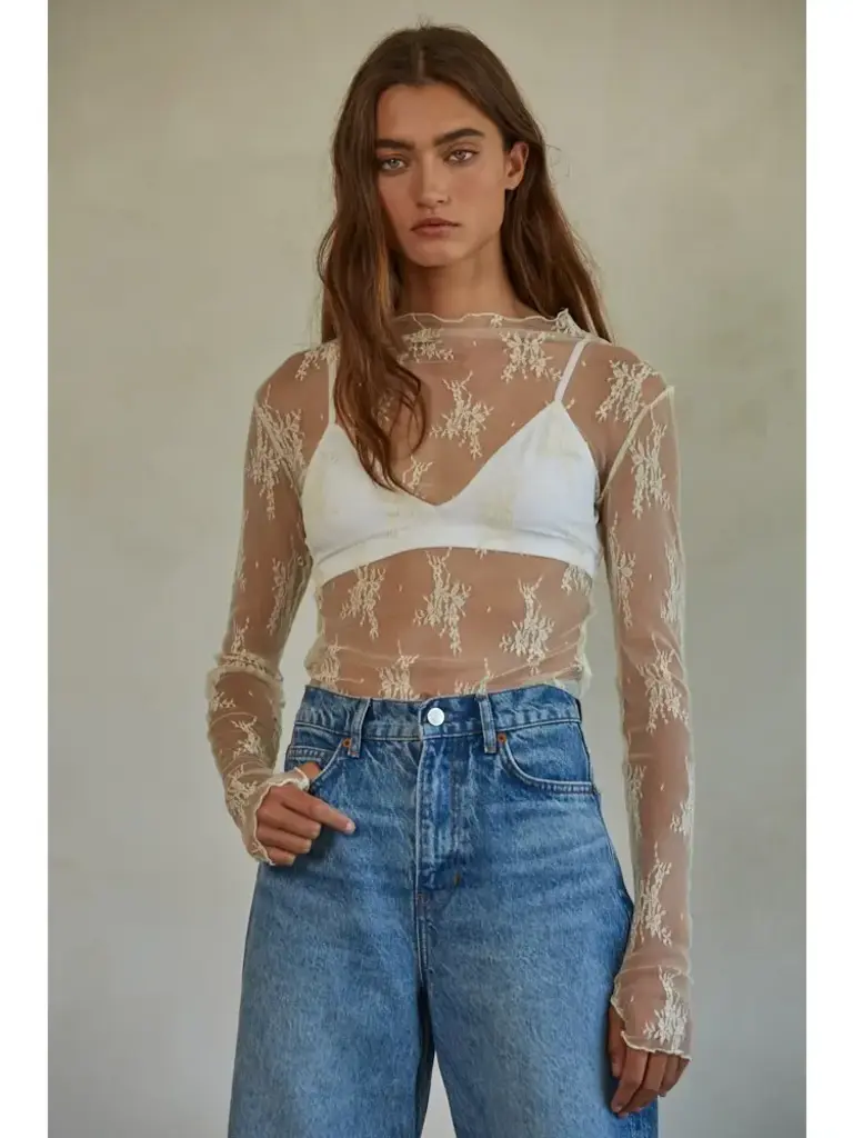 By Together Aubrey Sheer Lace Top - 3 Colors