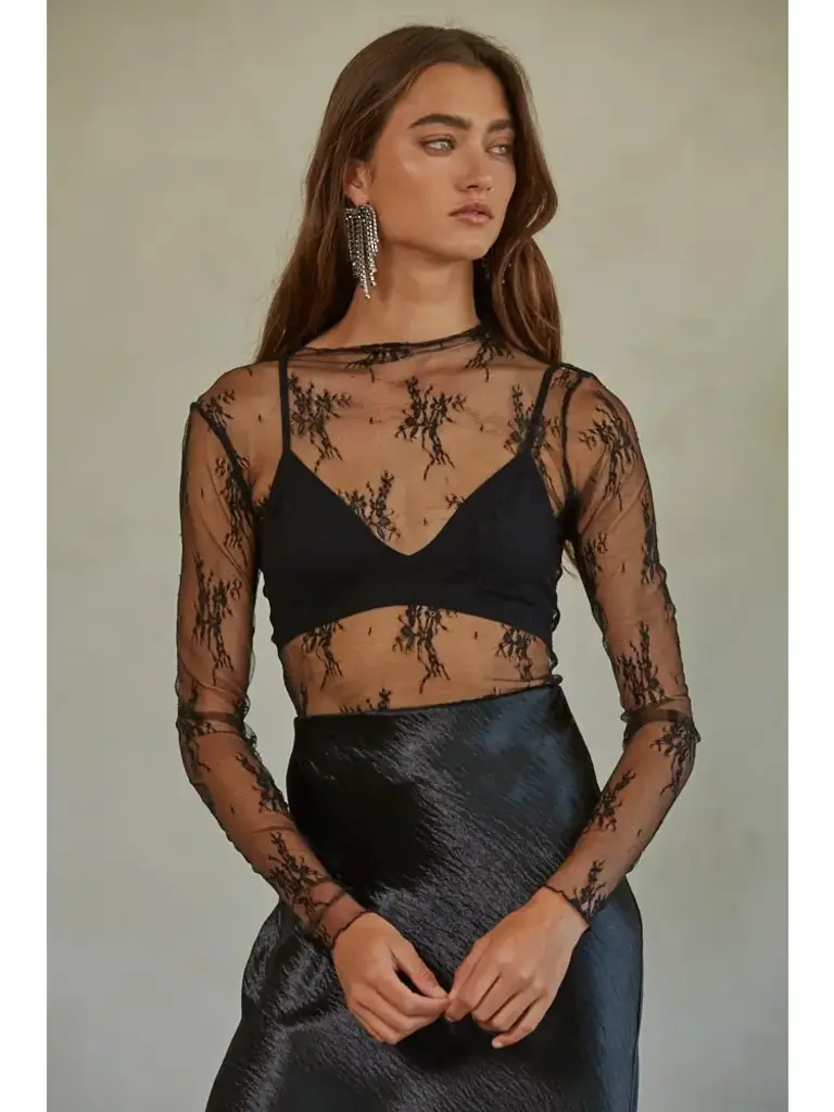 By Together Aubrey Sheer Lace Top - 3 Colors