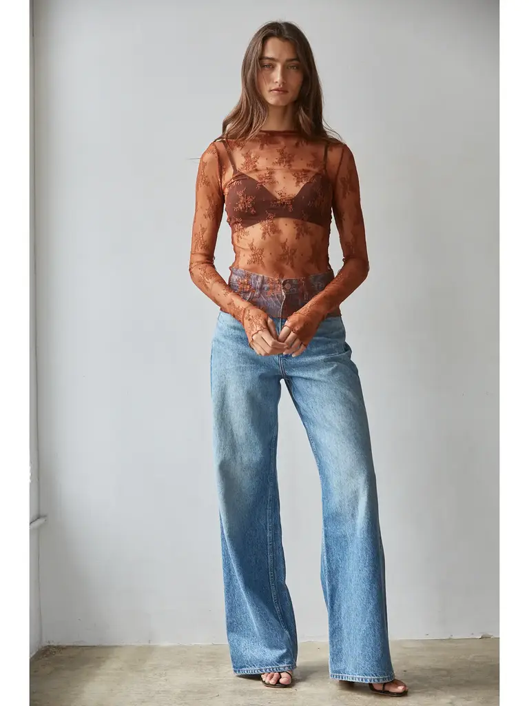 By Together Aubrey Sheer Lace Top - 3 Colors