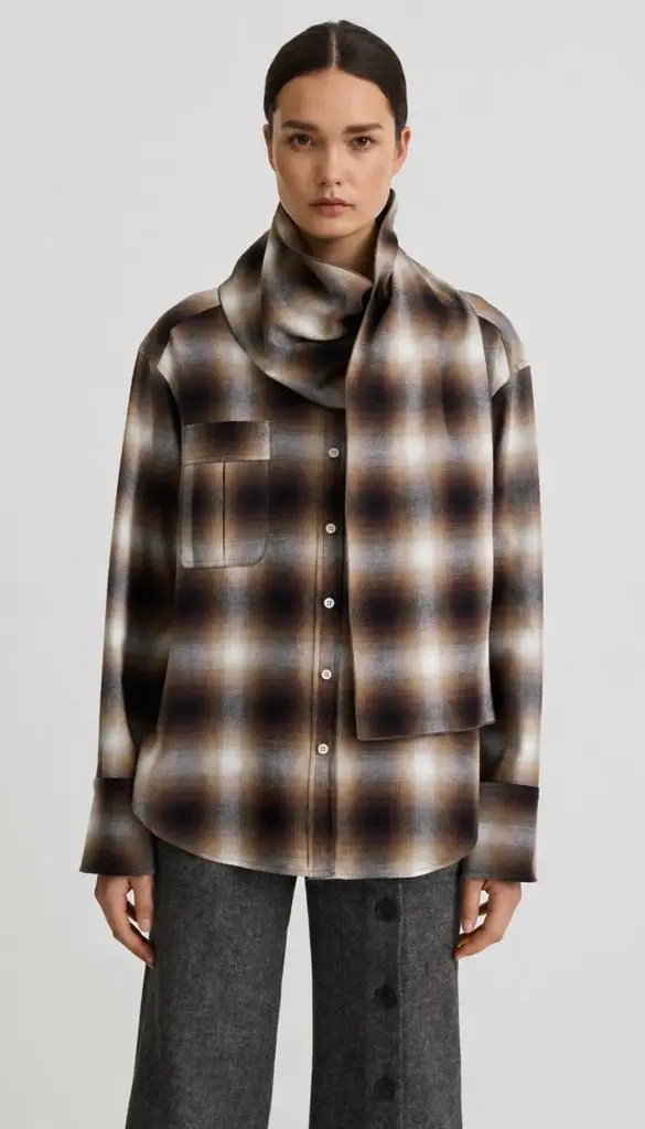 Smythe Relaxed Shirt With Detachable Scarf