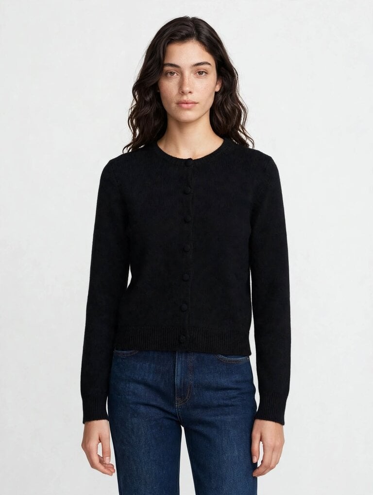 Dôen Clara Cashmere Cardigan W/ Removeable Faux Fur Cuffs