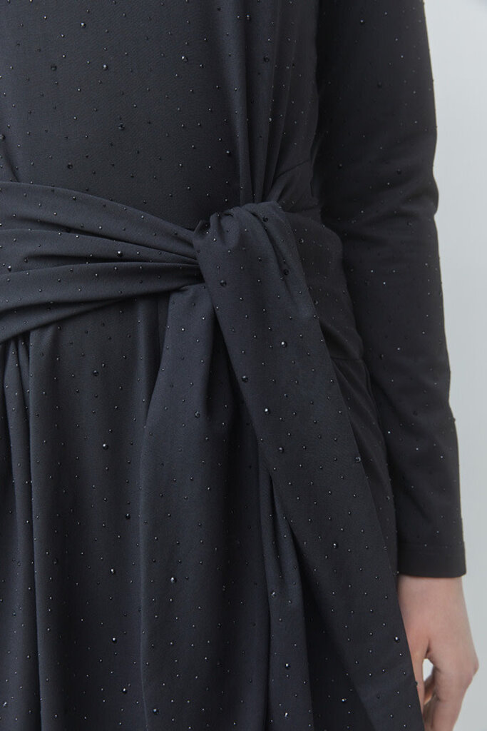 Suncoo Comete  draped dress with rhinestone