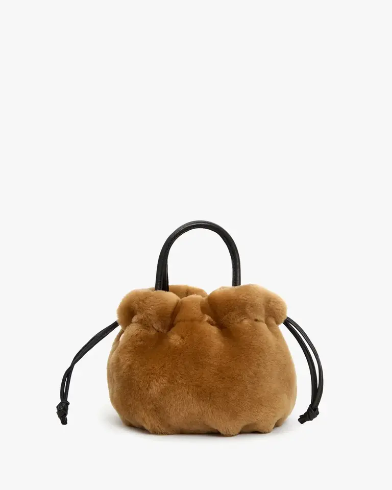 Clare V. Emma w/ Top Handle - Teddy Shearling