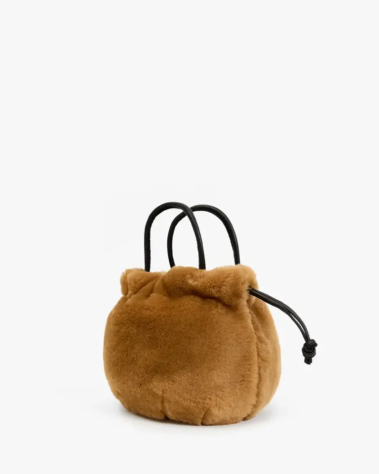 Clare V. Emma w/ Top Handle - Teddy Shearling