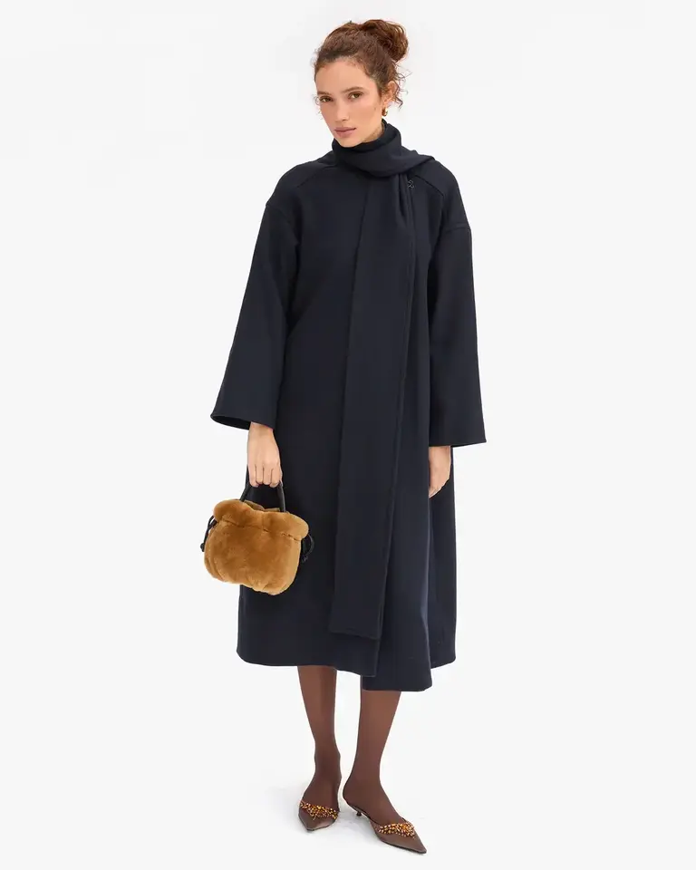 Clare V. Emma w/ Top Handle - Teddy Shearling