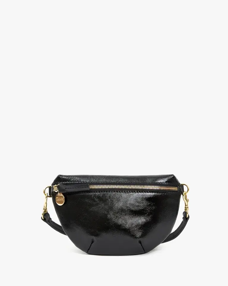 Clare V. Petite Fanny- Naplak Patent Black