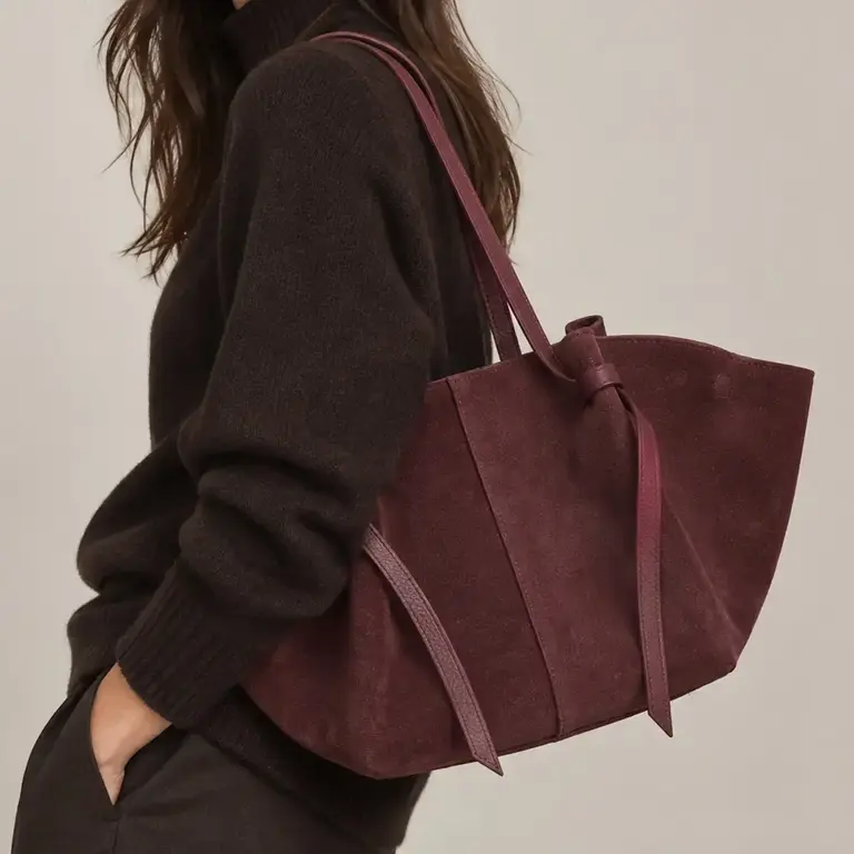 Suie Valentini Suede Leather Wing Tote '26