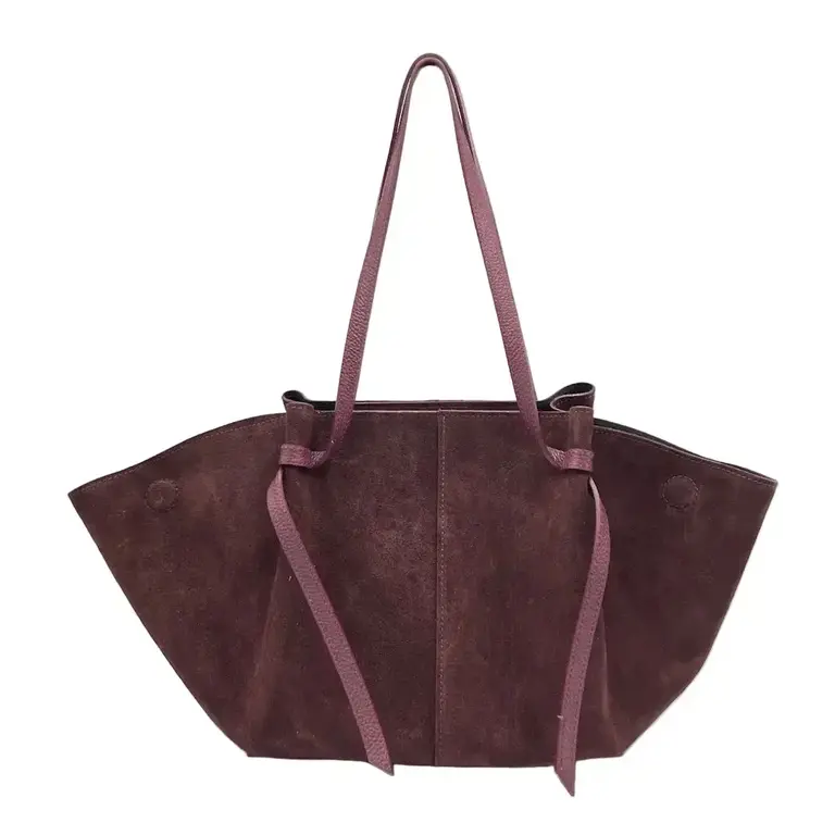 Suie Valentini Suede Leather Wing Tote '26