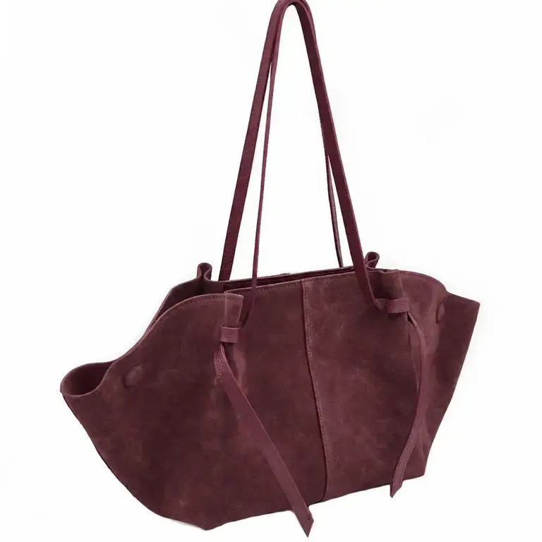 Suie Valentini Suede Leather Wing Tote '26