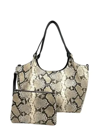 Suie Valentini Women’s Leather  Shoulder Bag with Detachable Crossbody Strap