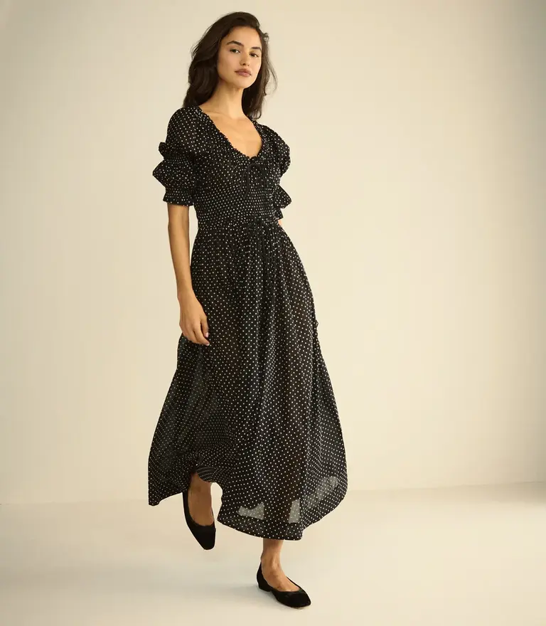 Dôen Ischia Dress in Noir Dot