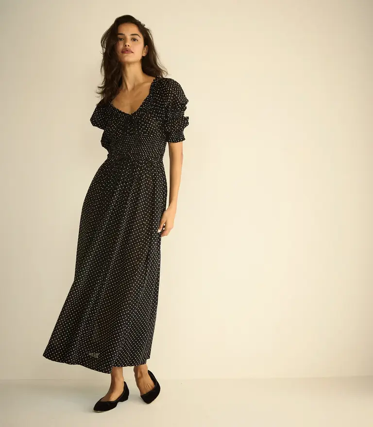 Dôen Ischia Dress in Noir Dot